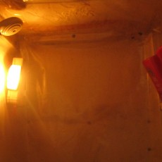 self built camper van shower